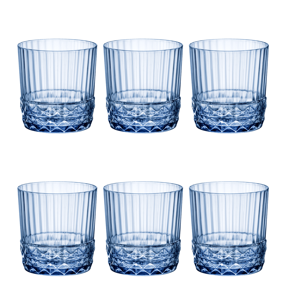 Bormioli Rocco America'20S Tumbler 37 Cl Blauw - 6 Stuks - Glazen.nl