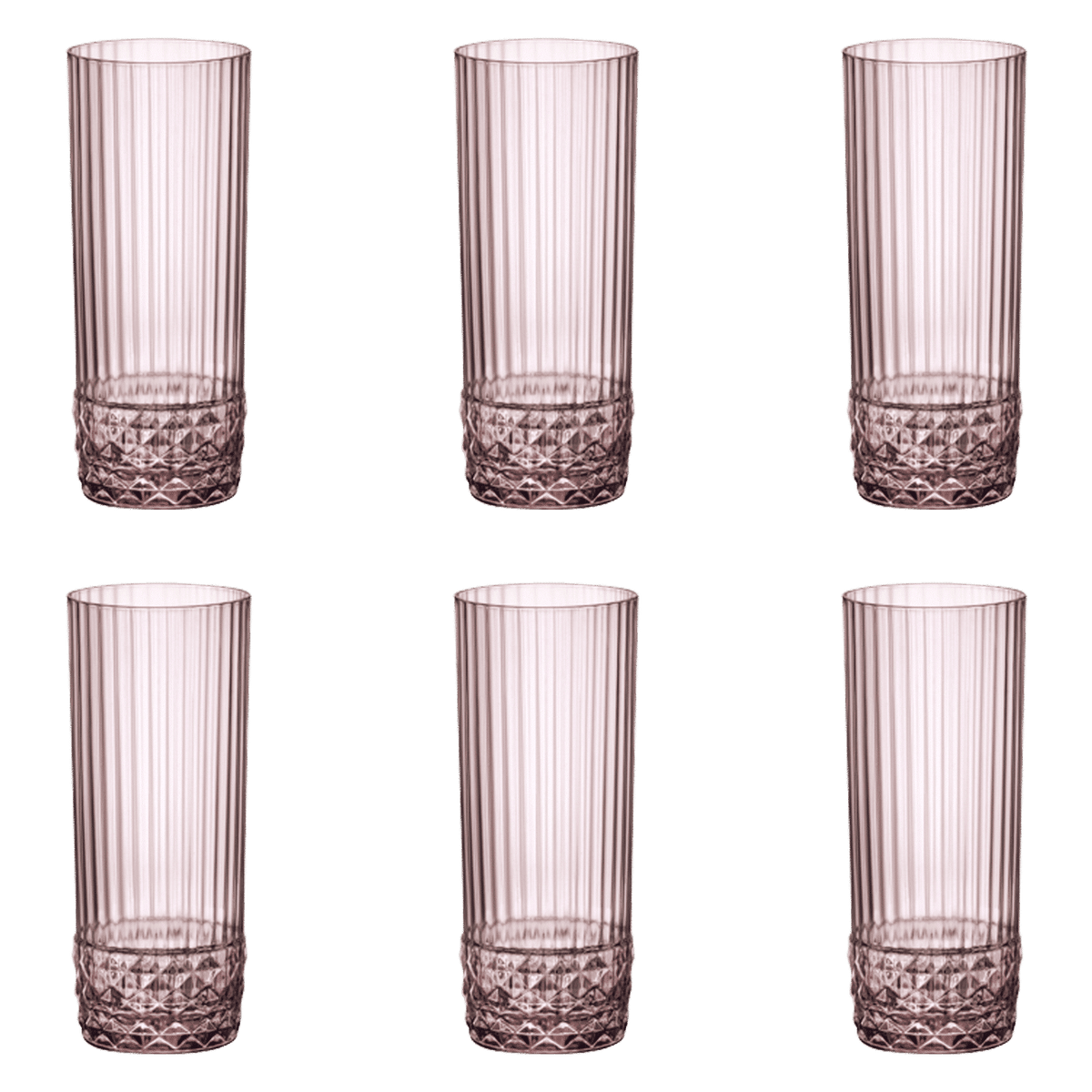 Bormioli Rocco America'20S Longdrinkglas 49 Cl Roze - 6 Stuks - Glazen.nl