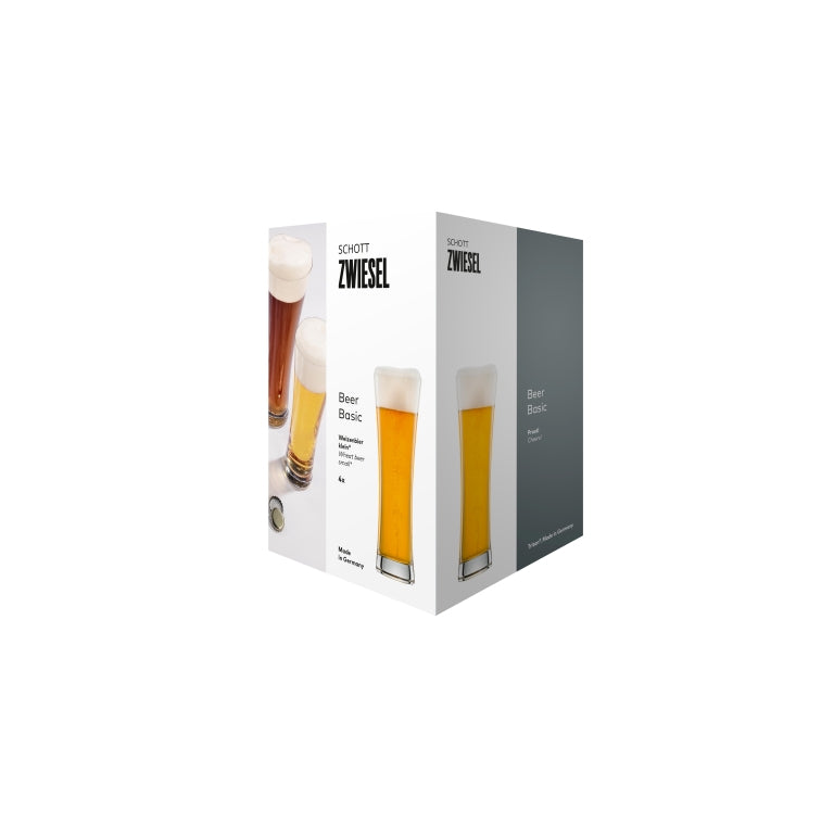 Schott Zwiesel Beer Basic witbierglas, lille, 30 cl med målemarkering – 4 stk.