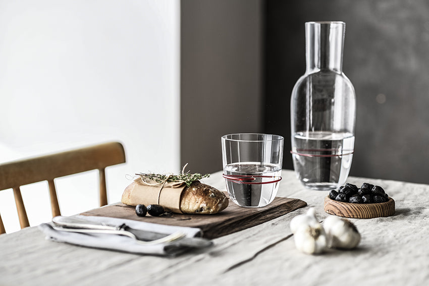 Zwiesel Glas Aura-sæt med karaffel og 2 tumblerglas, blå – 3 dele