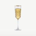 Pasabahce Timeless champagneglas / flute 17,5 cl med guldkant – 4 stk.