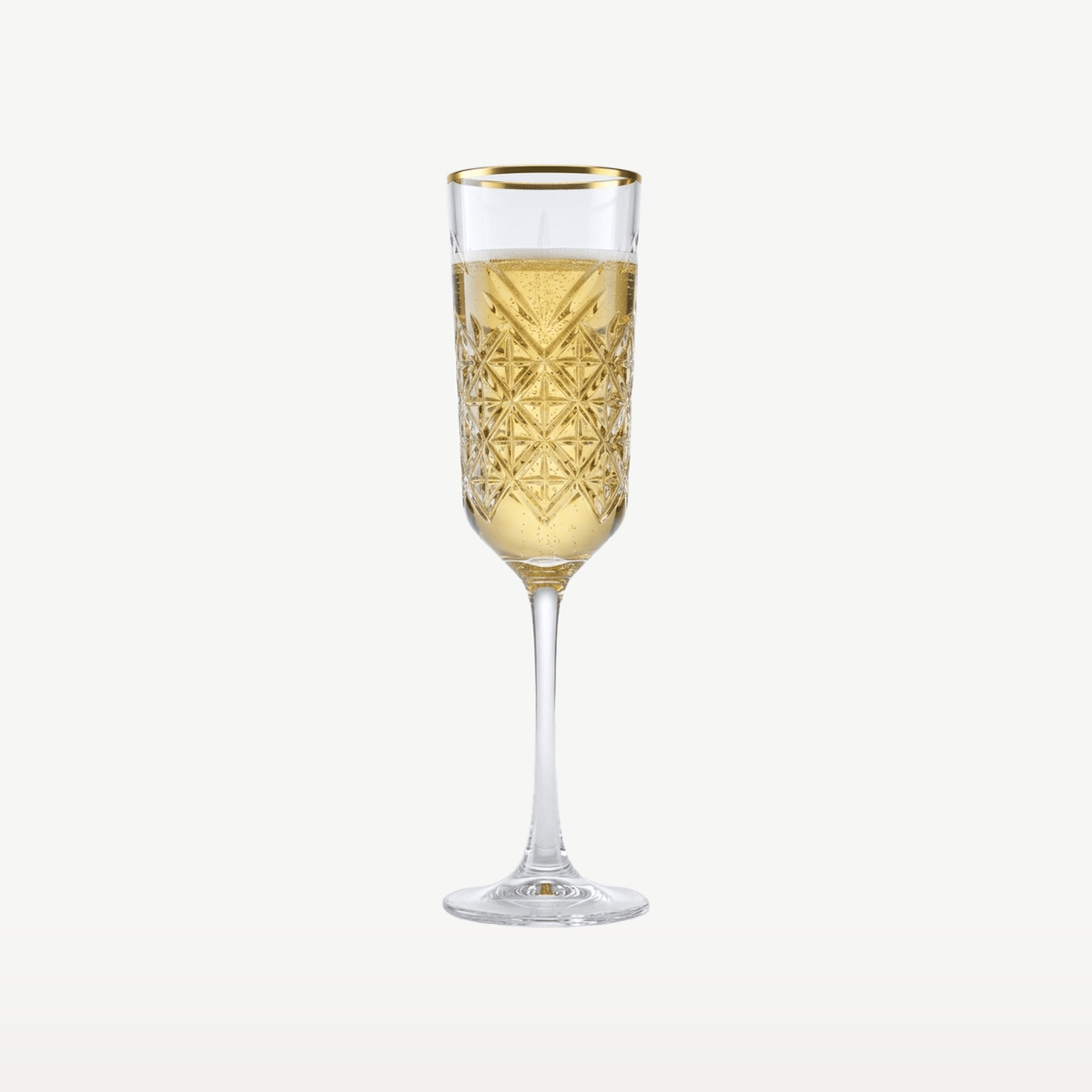 Pasabahce Timeless Champagneglas / Flute 17,5 Cl Gouden Rand - 4 Stuks - Glazen.nl