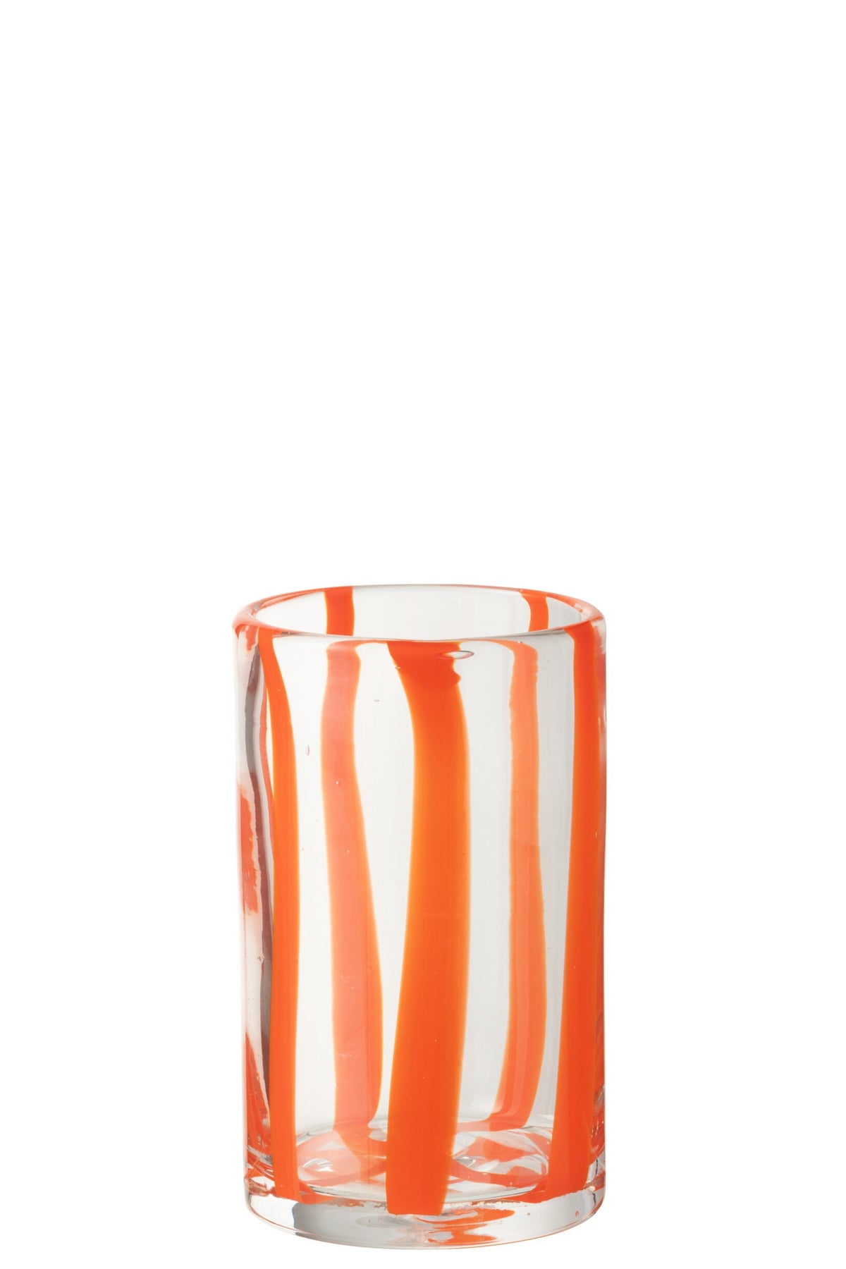J-Line vandglas stribet transparent/orange