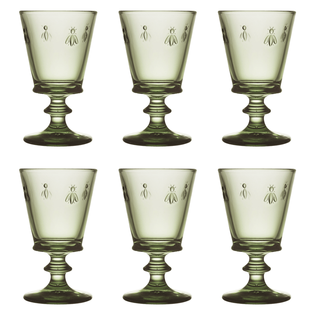 La Rochère Abeille Wijnglas 24 cl Olijfgroen - 6 Stuks - Glazen.nl