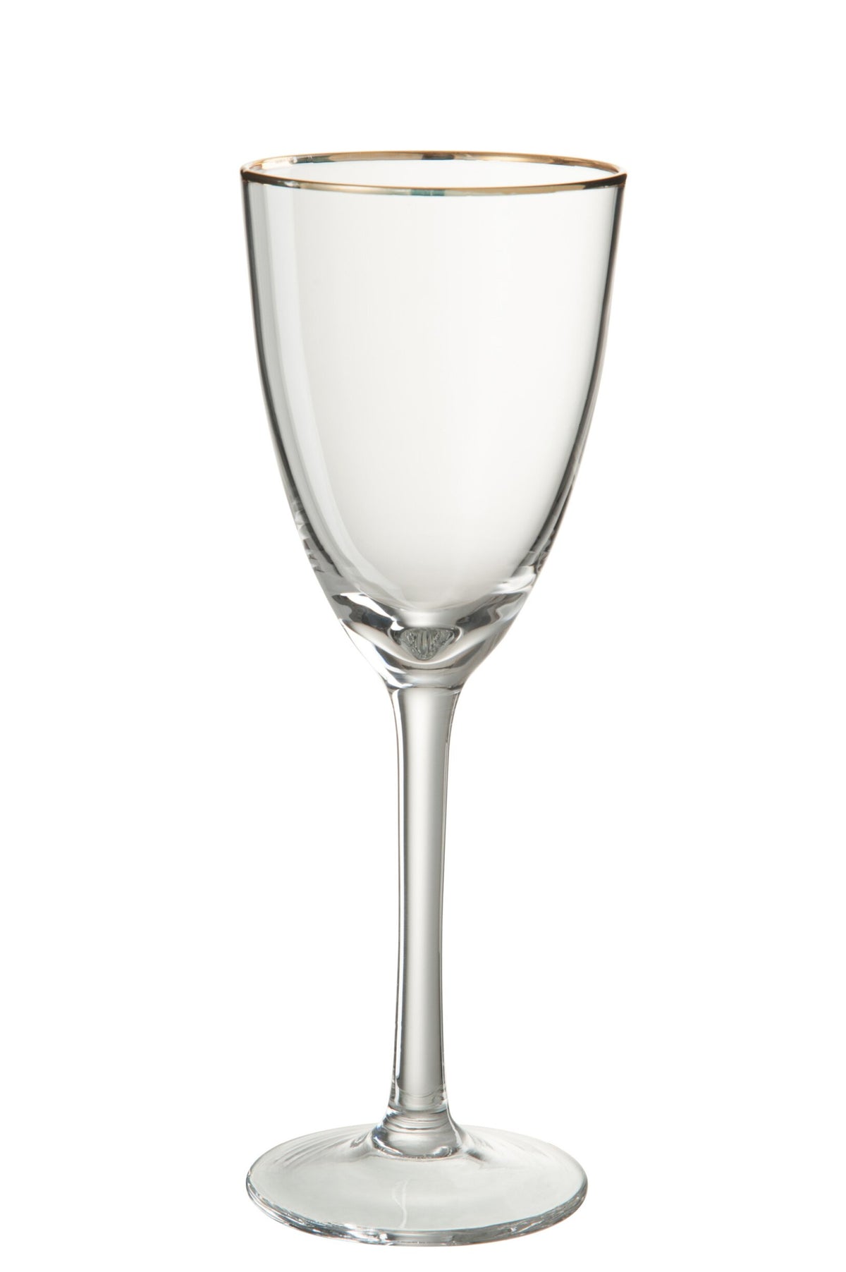 J-Line rødvinsglas 29 cl med guldkant, transparent/guld