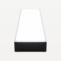 Professionel LED-flaskehylde til bar 120 cm hvid/sort