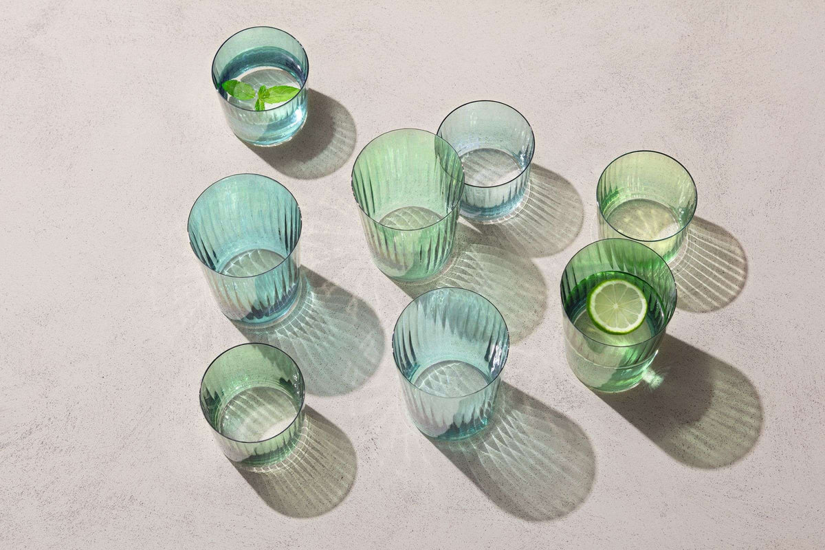 L.S.A. Gems-glas 56 cl assorteret grøn – 4 stk.