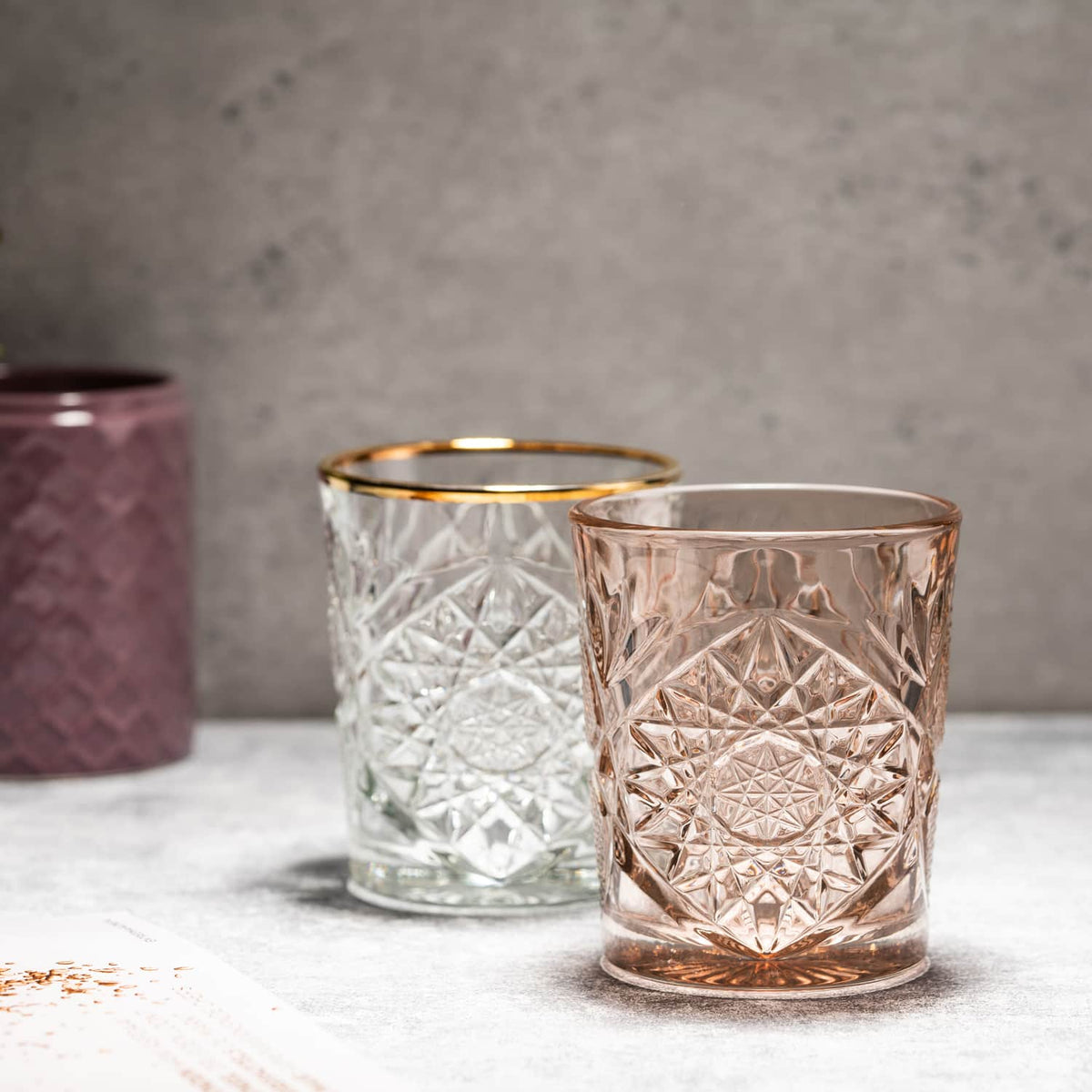Onis Hobstar / Icon Tumbler 35 Cl Roze - 6 Stuks - Glazen.nl