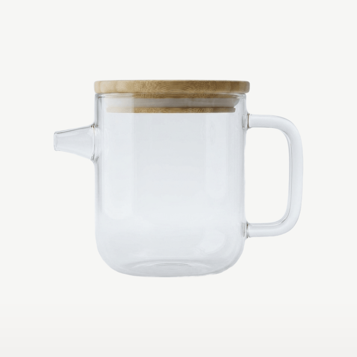 Luigi Bormioli Thermic Glass Theepot 1L Anti-Drip Met Bamboe Deksel - Glazen.nl