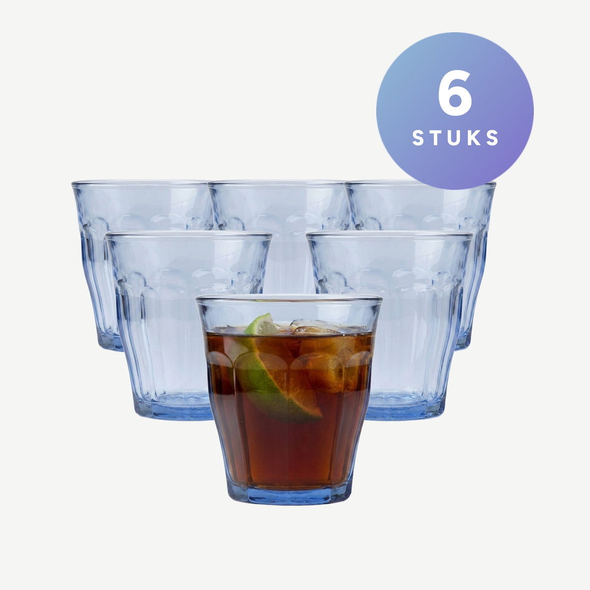 Duralex Picardie Tumbler 25 Cl Marine set van 6 stuks