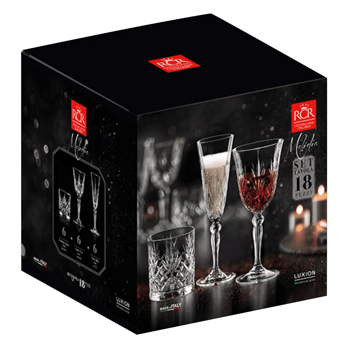 RCR Melodia Glazenset 18 - Delig (Longdrinkglazen - Tumblers) - Glazen.nl