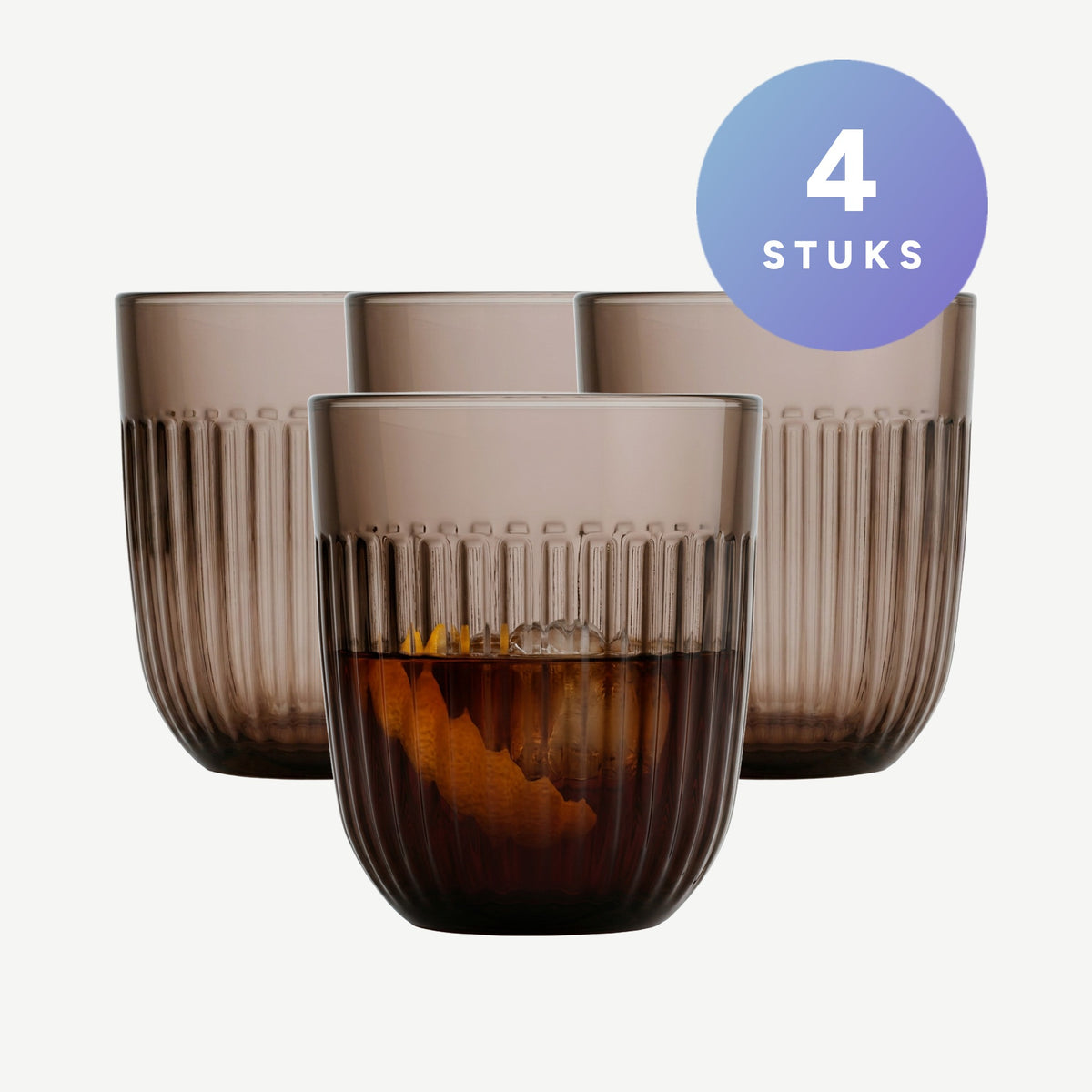 La Rochère Ouessant Tumbler 26 Cl Assorti - 4 Stuks, setbeeld met 4 stuks