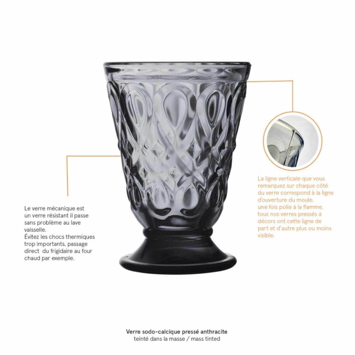 La Rochère Lyonnais Tumbler 20 Cl Grijs - 6 Stuks - Glazen.nl