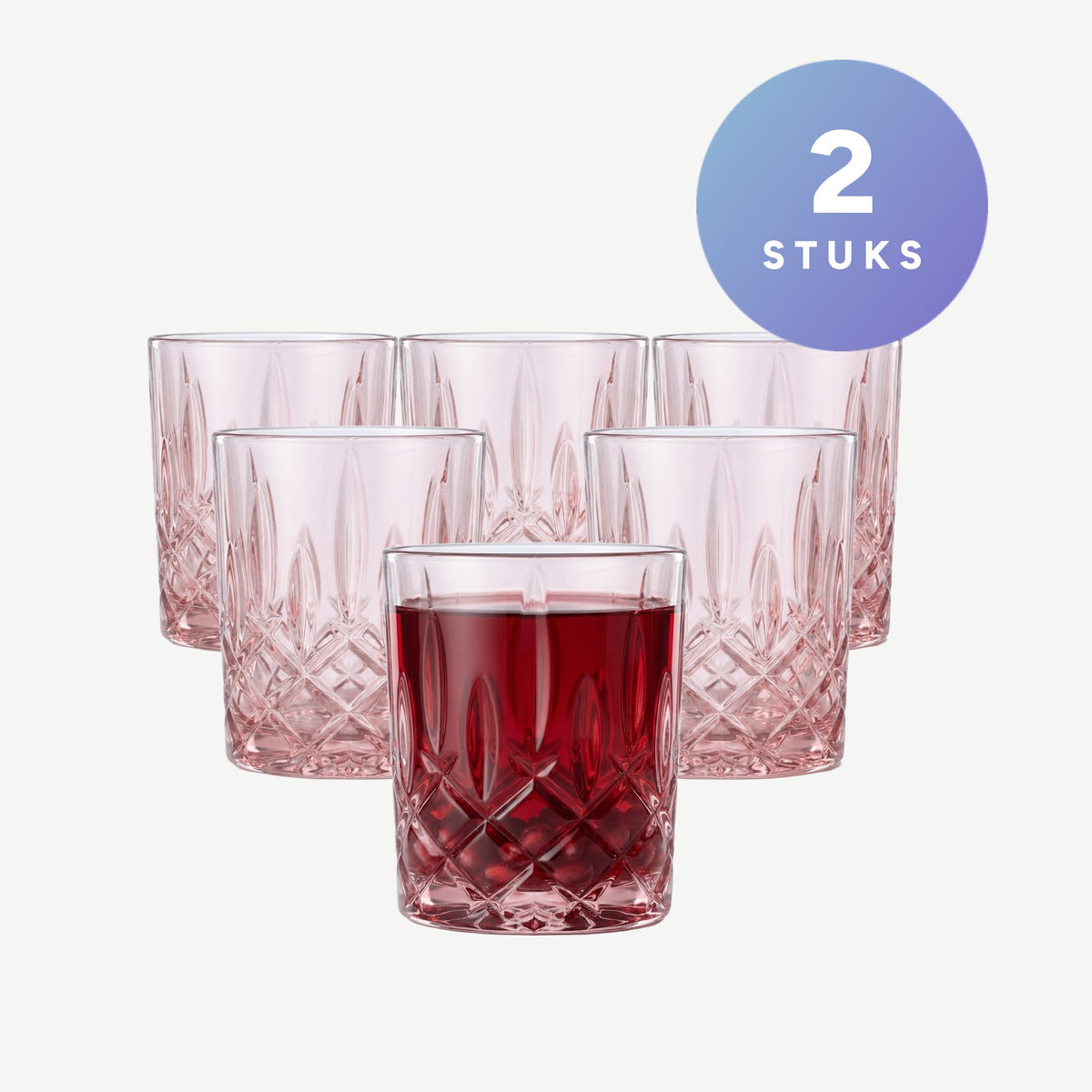 Nachtmann Noblesse Tumbler 29,5 Cl Roze, set van 2 stuks