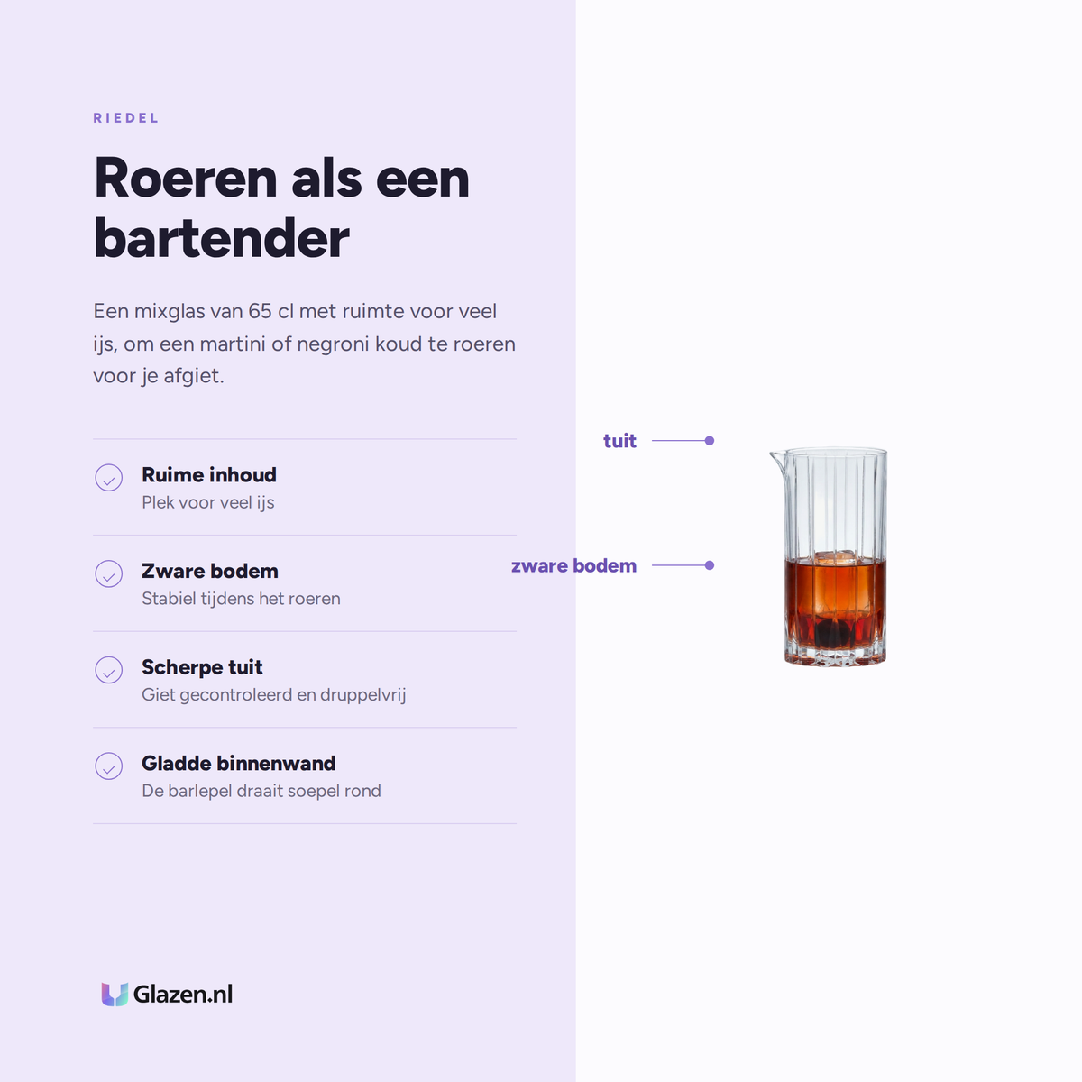 Riedel Drink Specific Glassware Mixglas 65 Cl eigenschappen