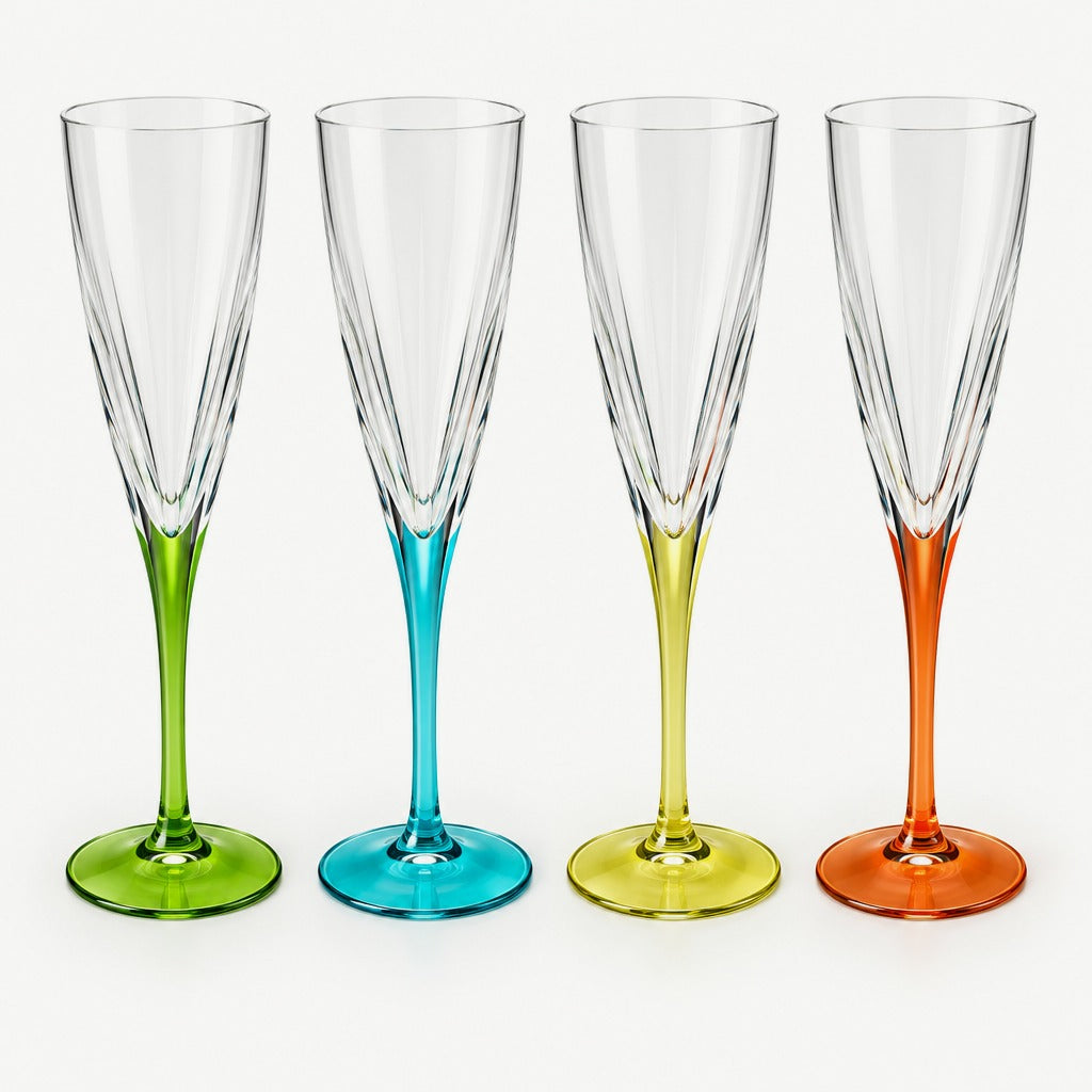 RCR Fusion Colour Champagneglas 17 cl Multicolor - 6 Stuks