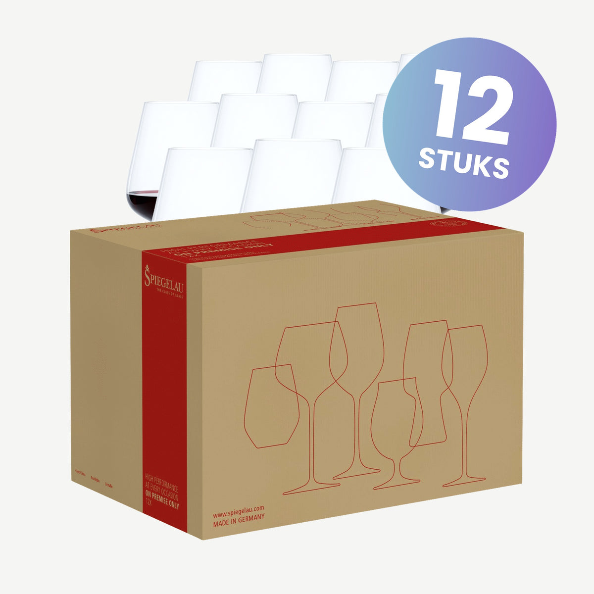 Spiegelau Hybrid Wijnglas 68 Cl Bordeaux - set van 12 glazen