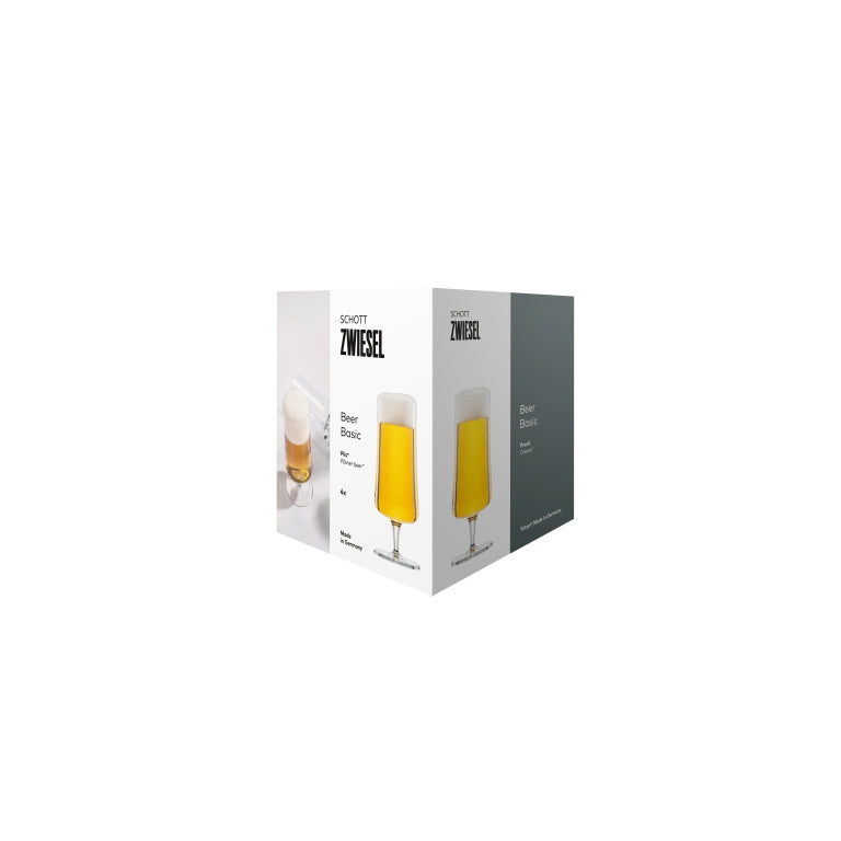 Schott Zwiesel Beer Basic pilsnerglas 30 cl med målelinje – 4 stk.