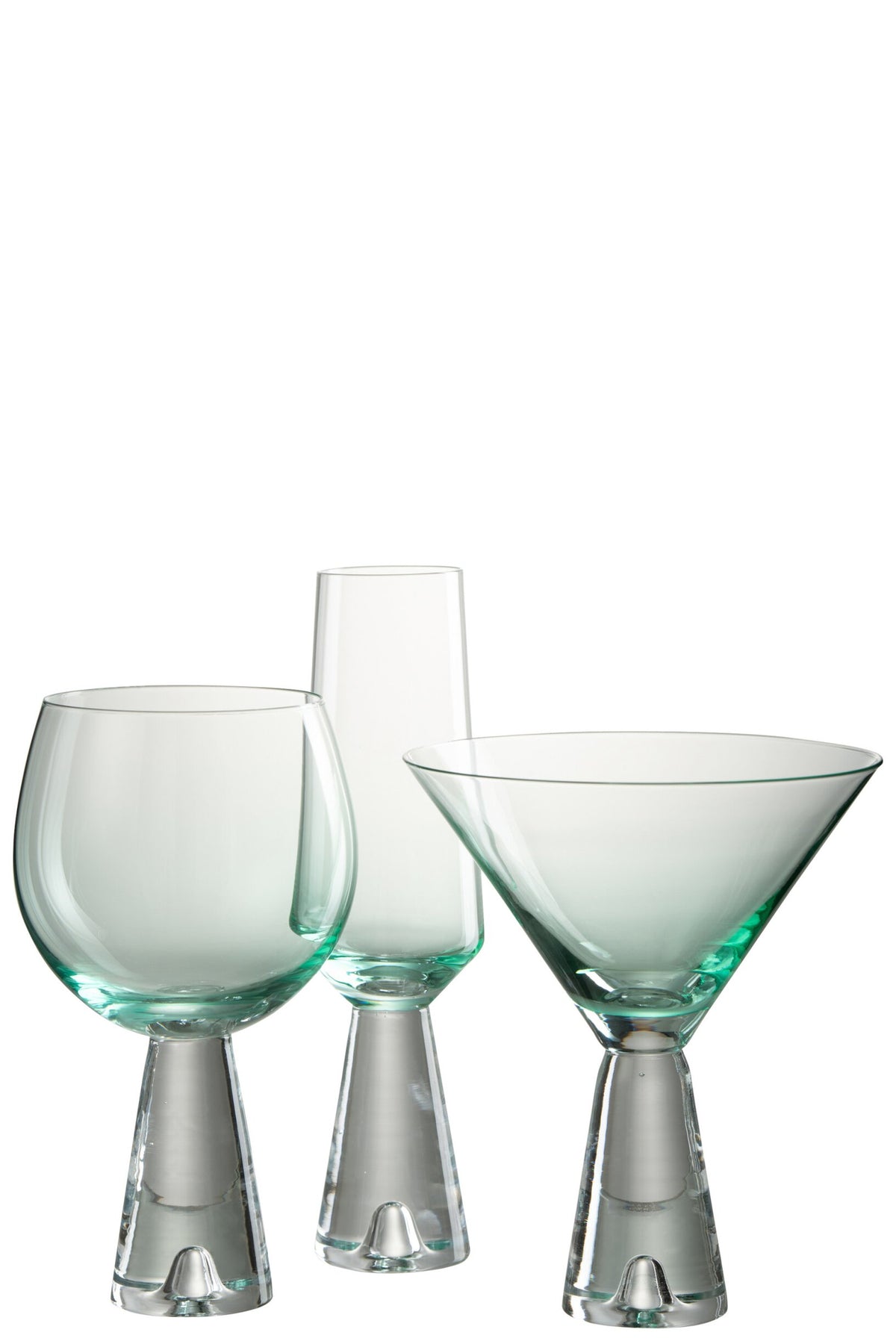 J-Line Lewis-cocktailglas 35 cl transparent/azurblå