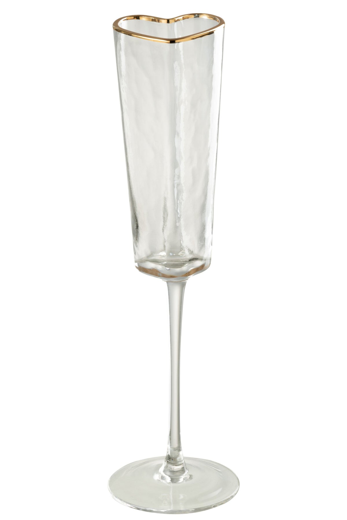 J-Line champagneglas hjerte guld/gennemsigtigt
