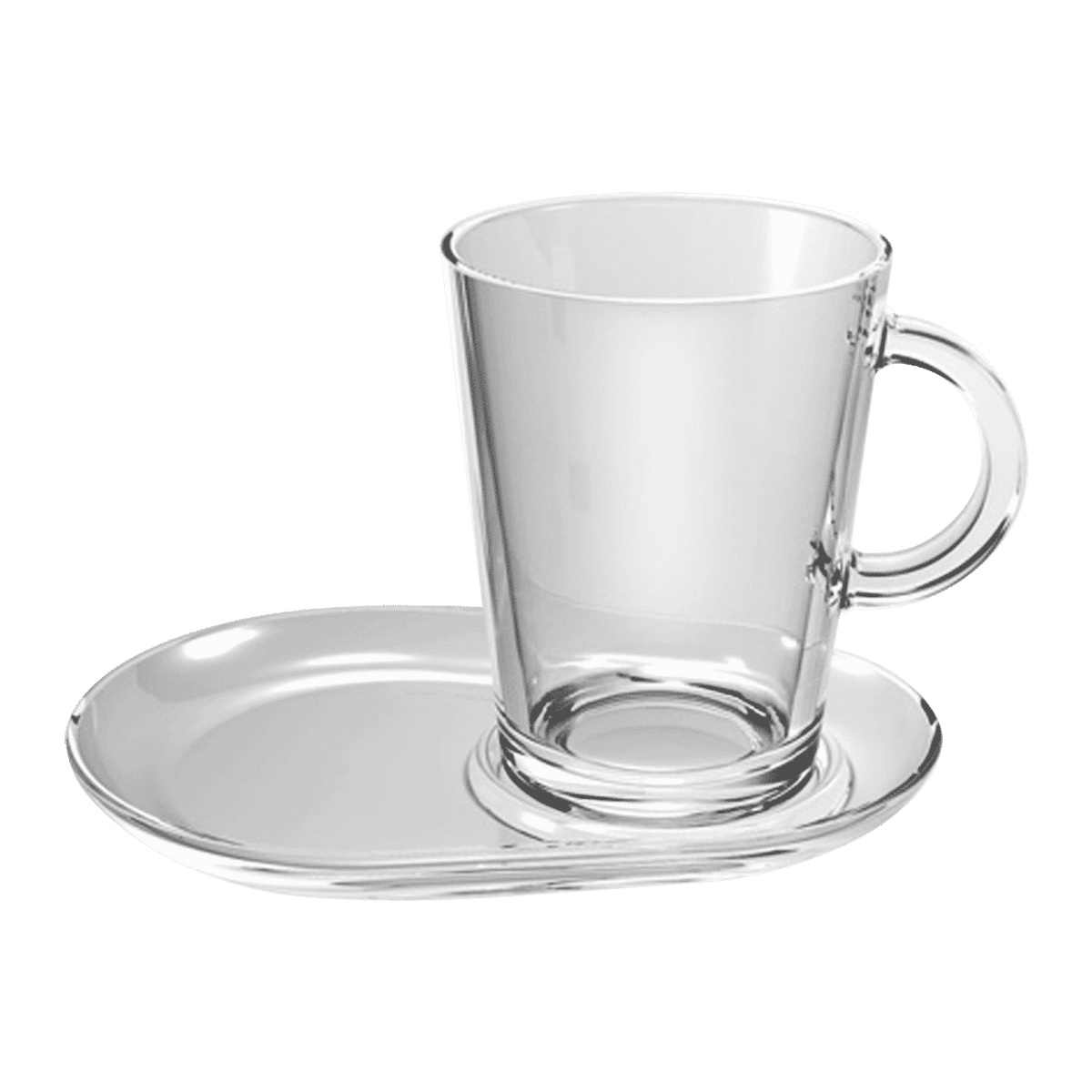 Pasabahce Tribeca Theeglas 40 Cl En Schotel Ovaal13X18,5 - 2 Stuks - Glazen.nl