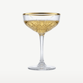 Pasabahce Timeless champagneglas / coupe 27 cl med guldkant – 4 stk.
