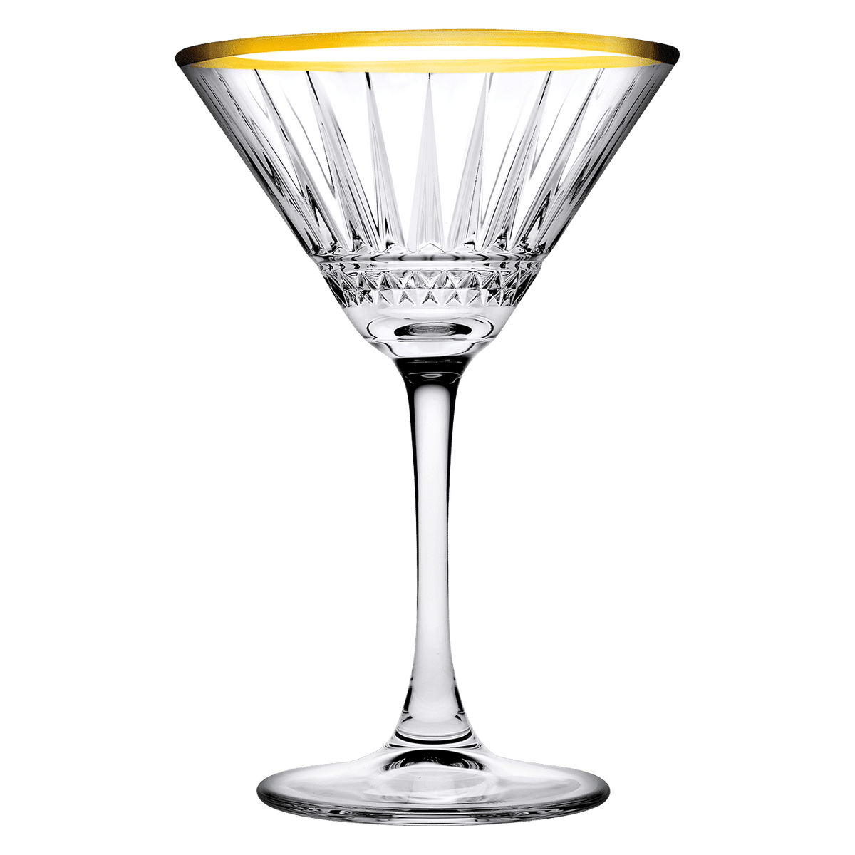 Pasabahce Elysia Martiniglas 22 Cl Gouden Rand - 4 Stuks - Glazen.nl