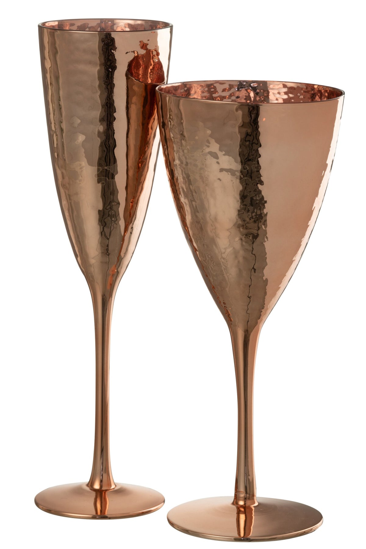 J-Line champagneglas med spejlreflekterende kobberfarve