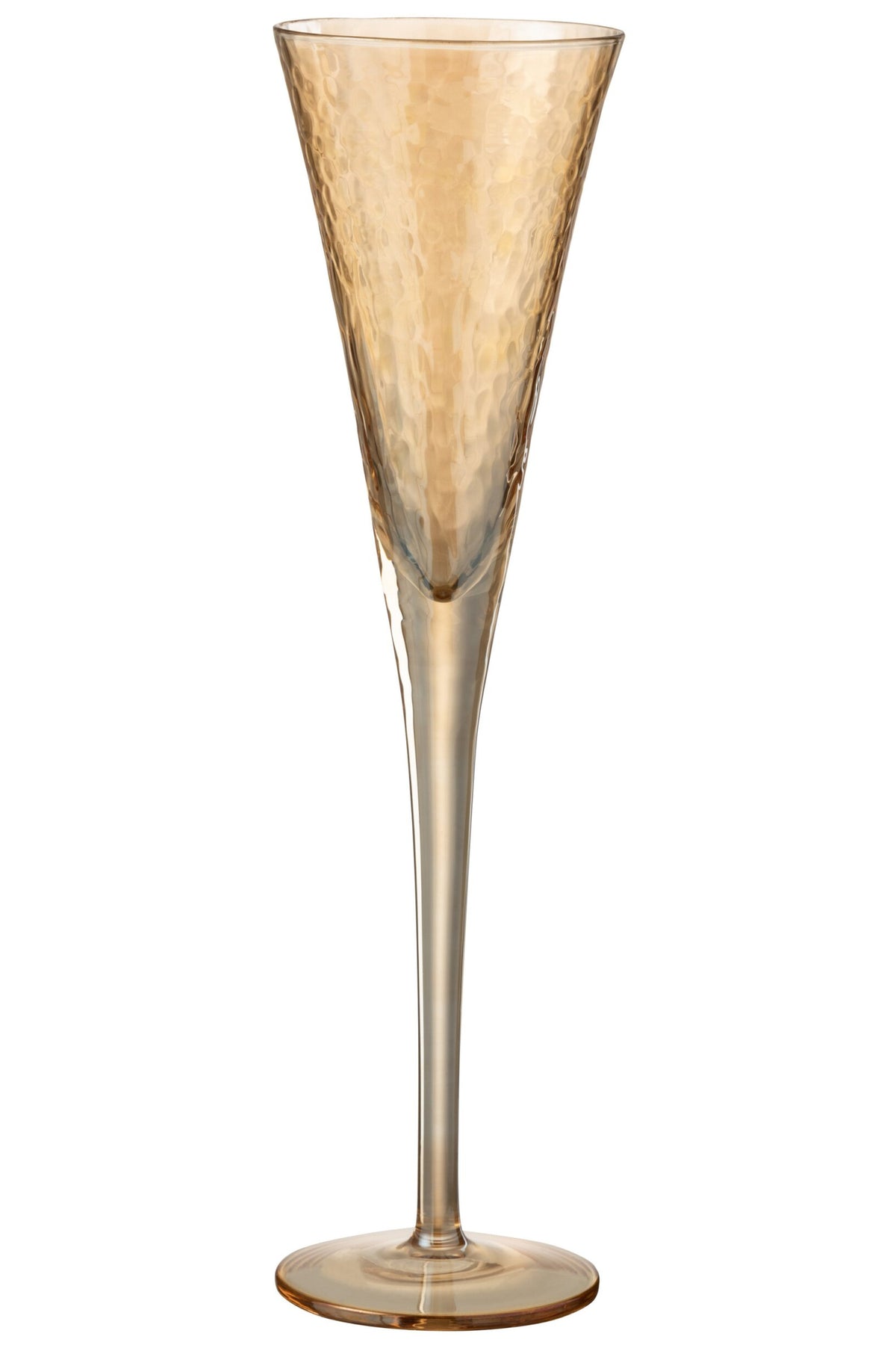 J-Line champagneglas 15 cl uregelmæssigt ravfarvet
