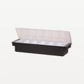 Professionel condimentsholder til bar, 6 rum, sort