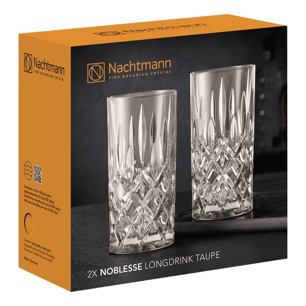 Nachtmann Noblesse Longdrinkglas 39,5 Cl Taupe - 2 Stuks - Glazen.nl