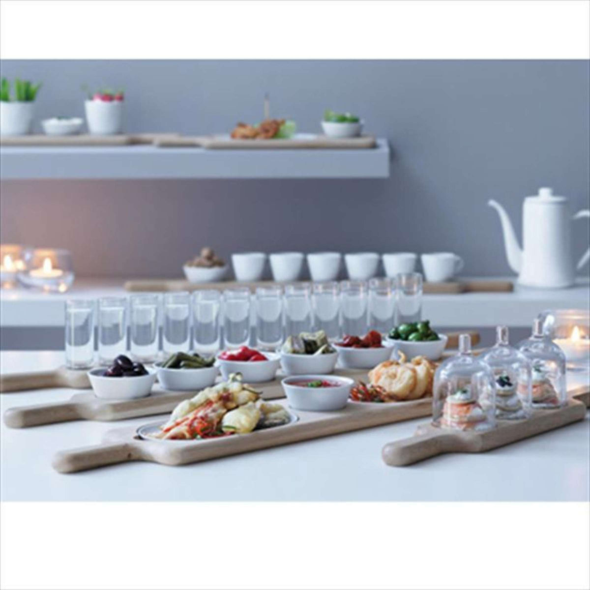 L.S.A. Paddle Vodka Set with Serving Board - 6 Pieces