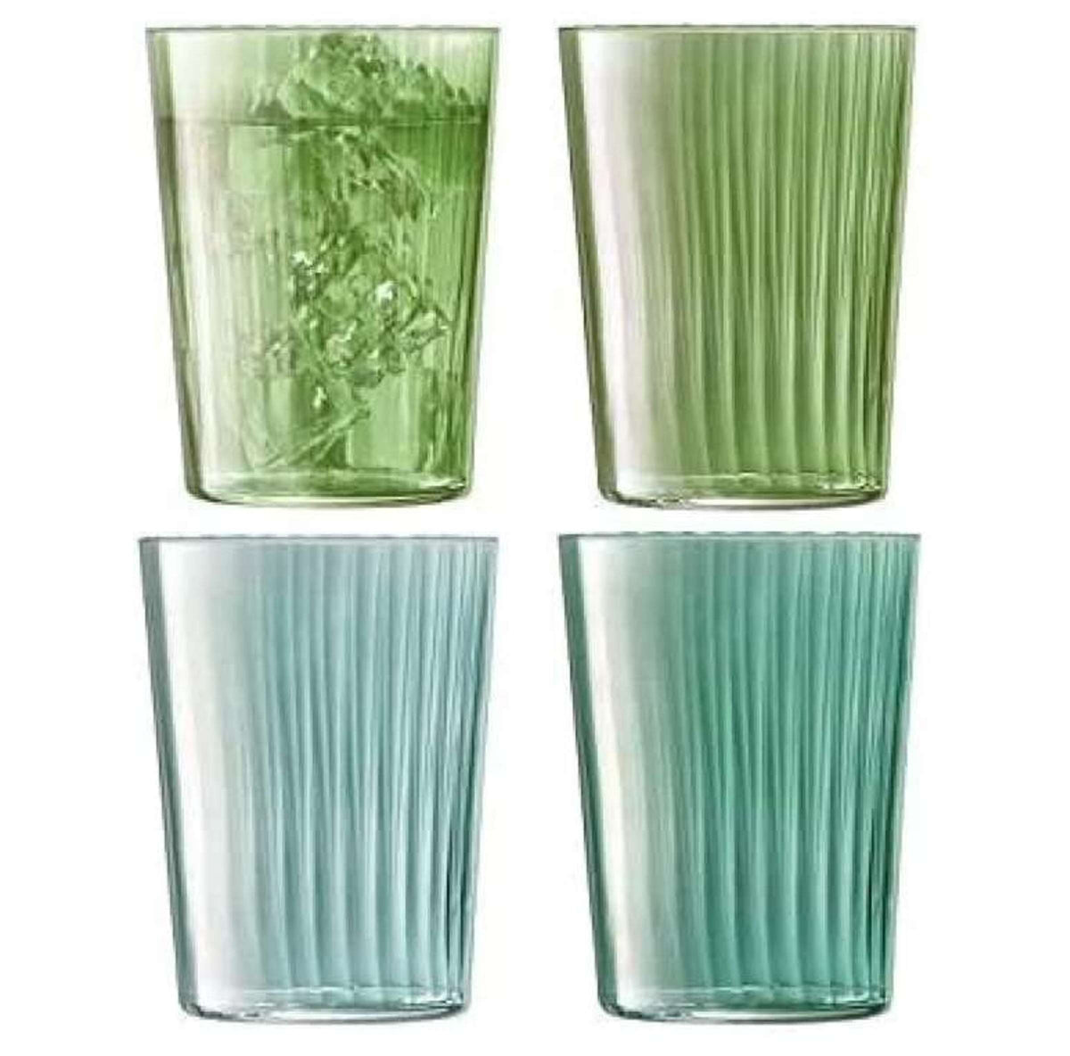 L.S.A. Gems-glas 56 cl assorteret grøn – 4 stk.
