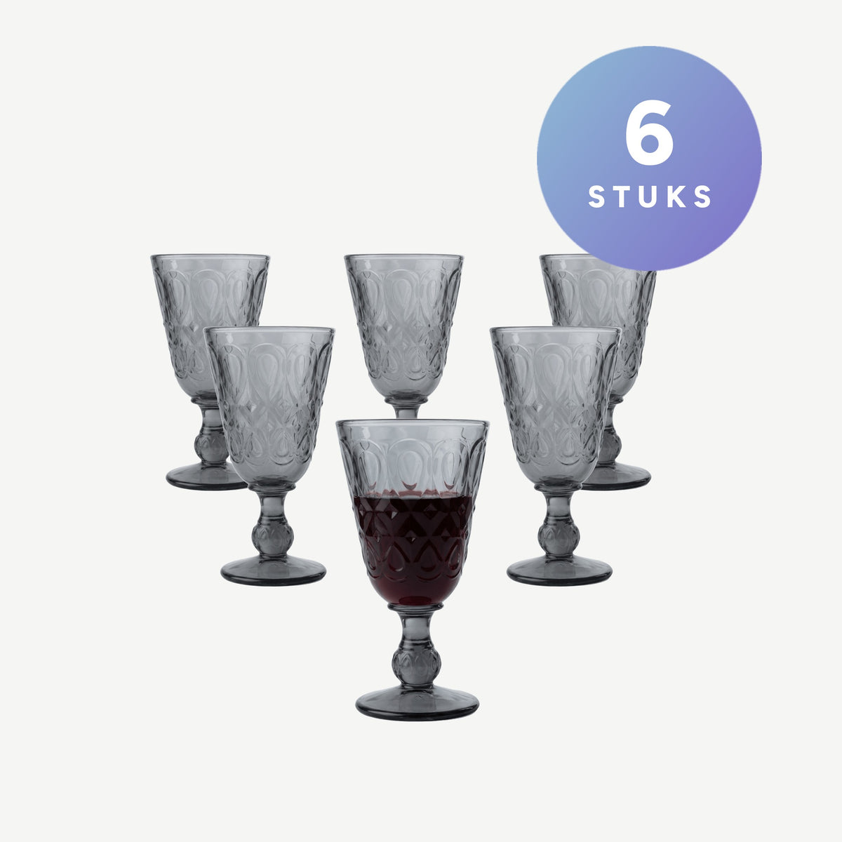 La Rochere Lyonnais Wijnglas 23 Cl Grijs set van 6 stuks
