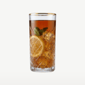 Pasabahce Timeless-longdrinkglas 29,5 cl med guldkant – 4 stk.
